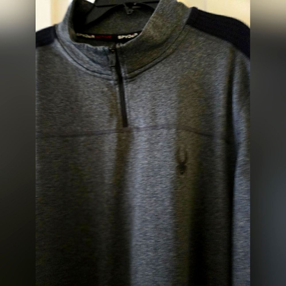 Men's Grey Spyder Zipper pullover XL